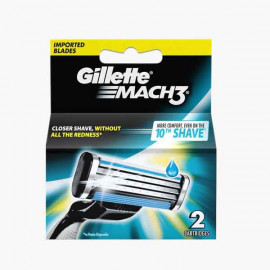 GILLETTE MACH3 CATRIDGE 2S جيليت شفرات الحلاقة ماك3  2حبة