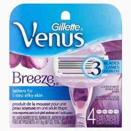 GILLETE VENUS BRZ RAZOR 4'S جيليت شفرات الحلاقة 4 حبات