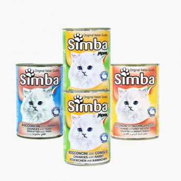 SIMBA CAT FOOD ASSTD 4X415 اكل قطط 4x415جرام