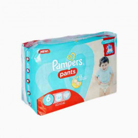 PAMPERS PANTS DTO S6 44 JP بامبرز حفاضات الاطفال بانتس  حجم6 / 44 حبة