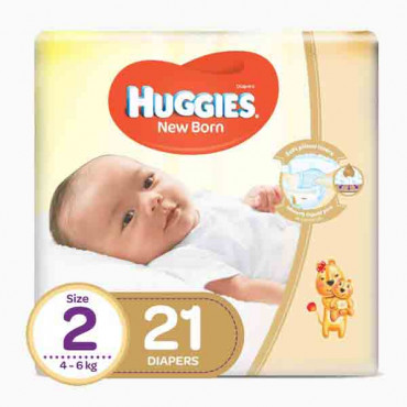 HUGGIES LITTLE BABIES (2) 4-6 KG  JUMBO 64'S حفاضات للاطفال هجيز حجم 2 64 حبة 