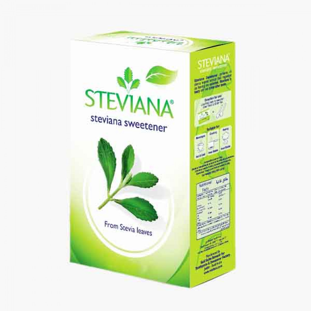STEVIANA  SWEETENER SACHETS 250GM محلى ستيفيانا 100 حبة 2.5 غرام 