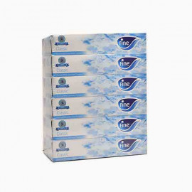 FINE CLASSIC TISSUES (SQUARE BOX) فاين مناديل الوجة الورقية كلاسيك /مزدوج 100 حبة 