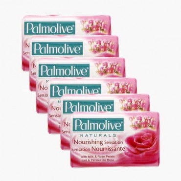 PALMOLIVE SOAP PINK 125GM 5+1 OFFER بالموليف صابون وردي 125 جرام 5 + 1مجان