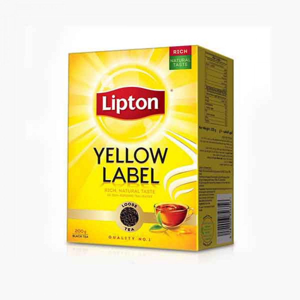 LIPTON YELLOW LABEL TEA PACKET 200 GM شاي كيس ليبتون 200 جرام