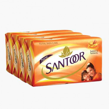 SANTOOR SOAP 175GM 3+1 OFFER صابون سانتور 175 جم 4 قطع