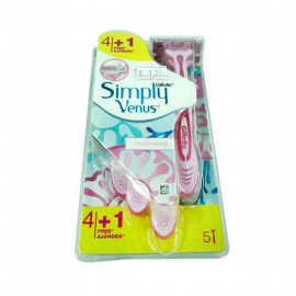 GILLETTE SV3 DISPOSABLE RAZOR 4+1 LBRST حيليت فيونس كيس شفرات حلاقة 5 حبات
