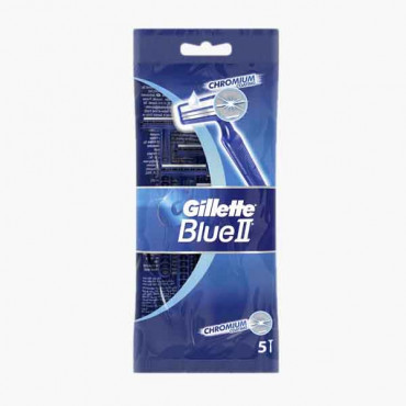 GILLETTE BLUE II NEW DISPOSABLES 5S جيليت شفرات الحلاقة 5 حبات 