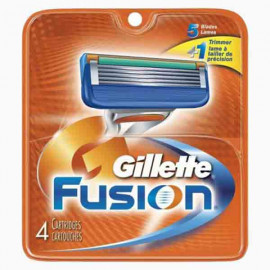 GILLETTE FUSION MANUAL BLADES 4'S جيليت شفرات الحلاقة فيوجن 4 حبات