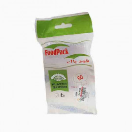FOOD PACK PLASTIC TRANSP.SPOON 25S ملعقة بلاستيك فود باك 25 حبة  