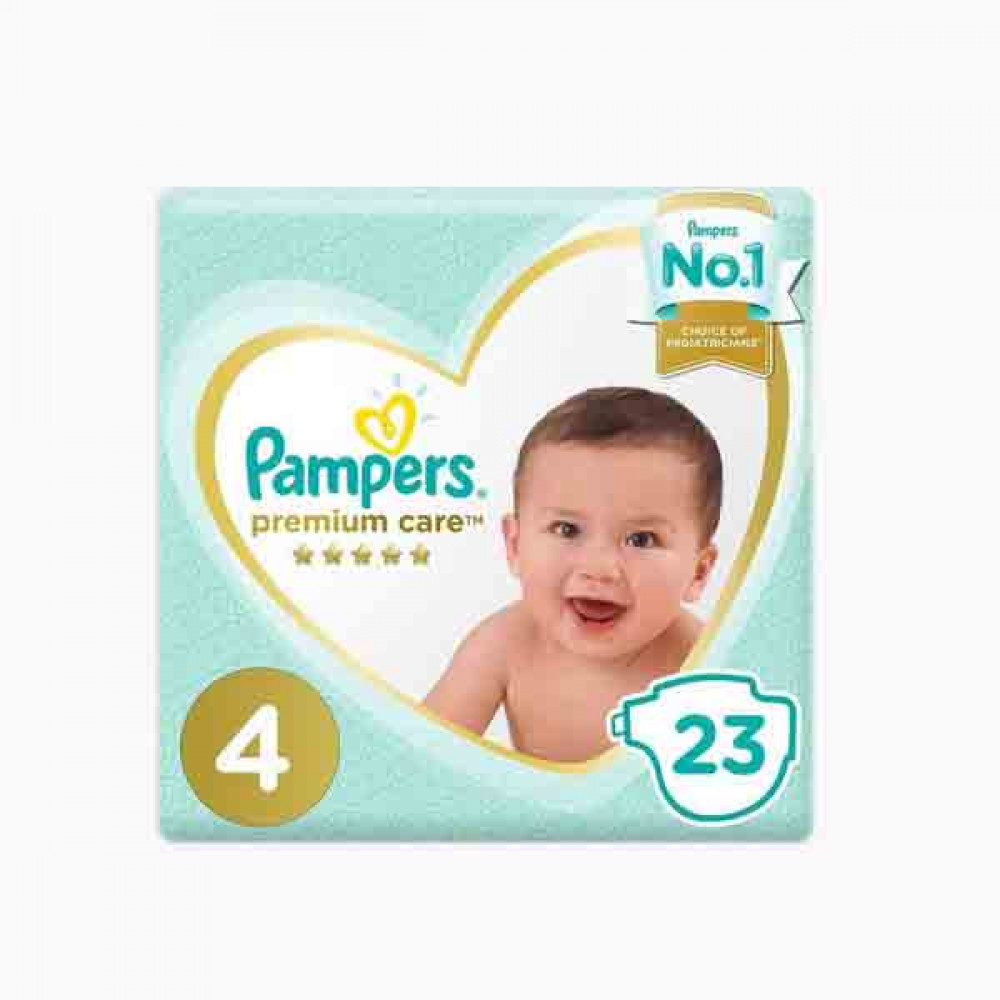 PAMPERS PC S4 23 MIP بامبرز حفاضات عناية مميزة حجم 4/ 23 حبة 