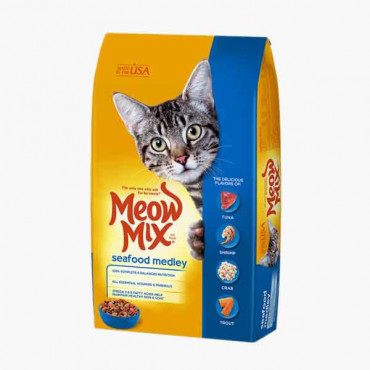 MEOW MIX SEAFOOD MEDLEY 1.42 KG اكل القطط مياو ميكس  1.42 كغ 
