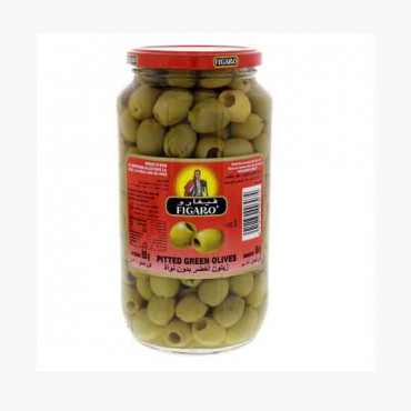 FIGARO PITTED OLIVES GREEN 454GM زيتون اخضر فيجارو 454جرام