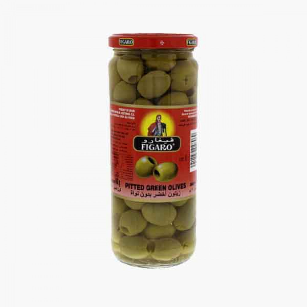 FIGARO PITTED OLIVES GREEN 212GM زيتون اخضر فيجارو212جرام