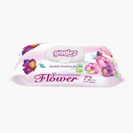 GIGGLES BABY WIPES FLOWER 72-S مناديل مرطبة للاطفال جيجلز 72 حبة