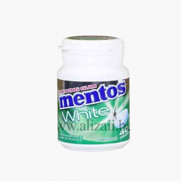 MENTOS XL WHITE GUM BOTTLE SPEARMINT علكة ابيض ميندوس 