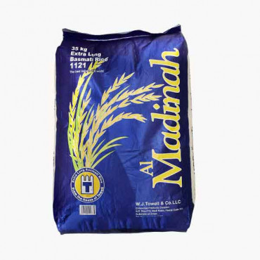 AL MADINAH EXTRA LONG  BASMATI 1121 RICE 35KG أرز حبة طويلة المدنية 35 كغ 